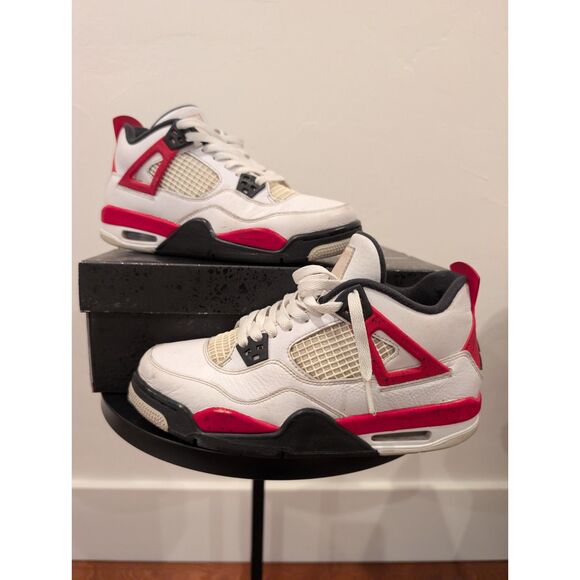 Other - Air Jordan 4 Retro GS – White/Red/Black, Size 7Y, Clean & Boxed